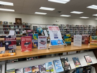 Muldrow Public Library book display